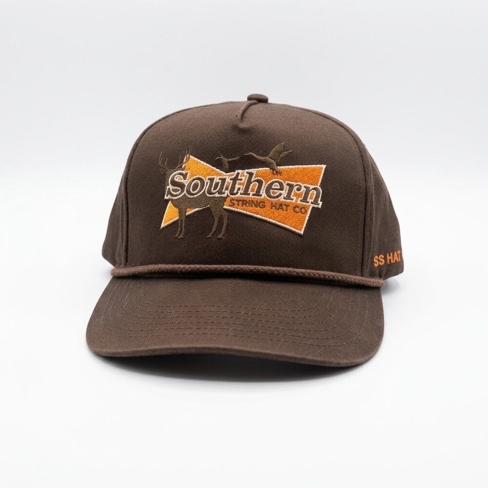 Southern String Hat Co Brown Rope Cotton Duck Deer November 2025 Trucker Hat